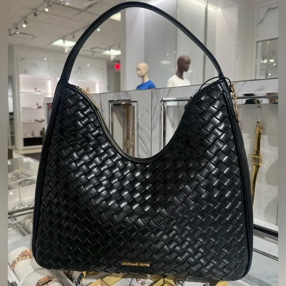 NWT MICHAEL KORS Nayla Medium Hobo Woven Shoulder Bag - Picture 1 of 11